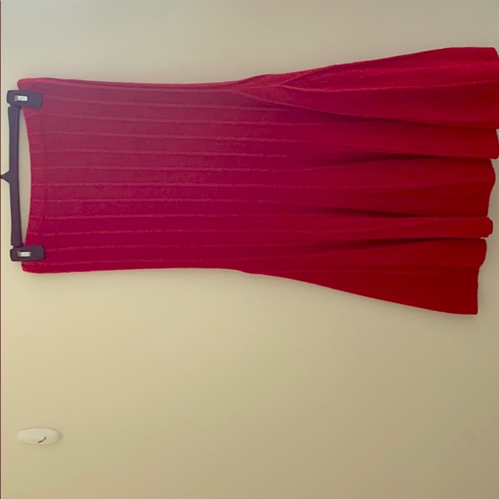 Red Terry Pleated skirt
